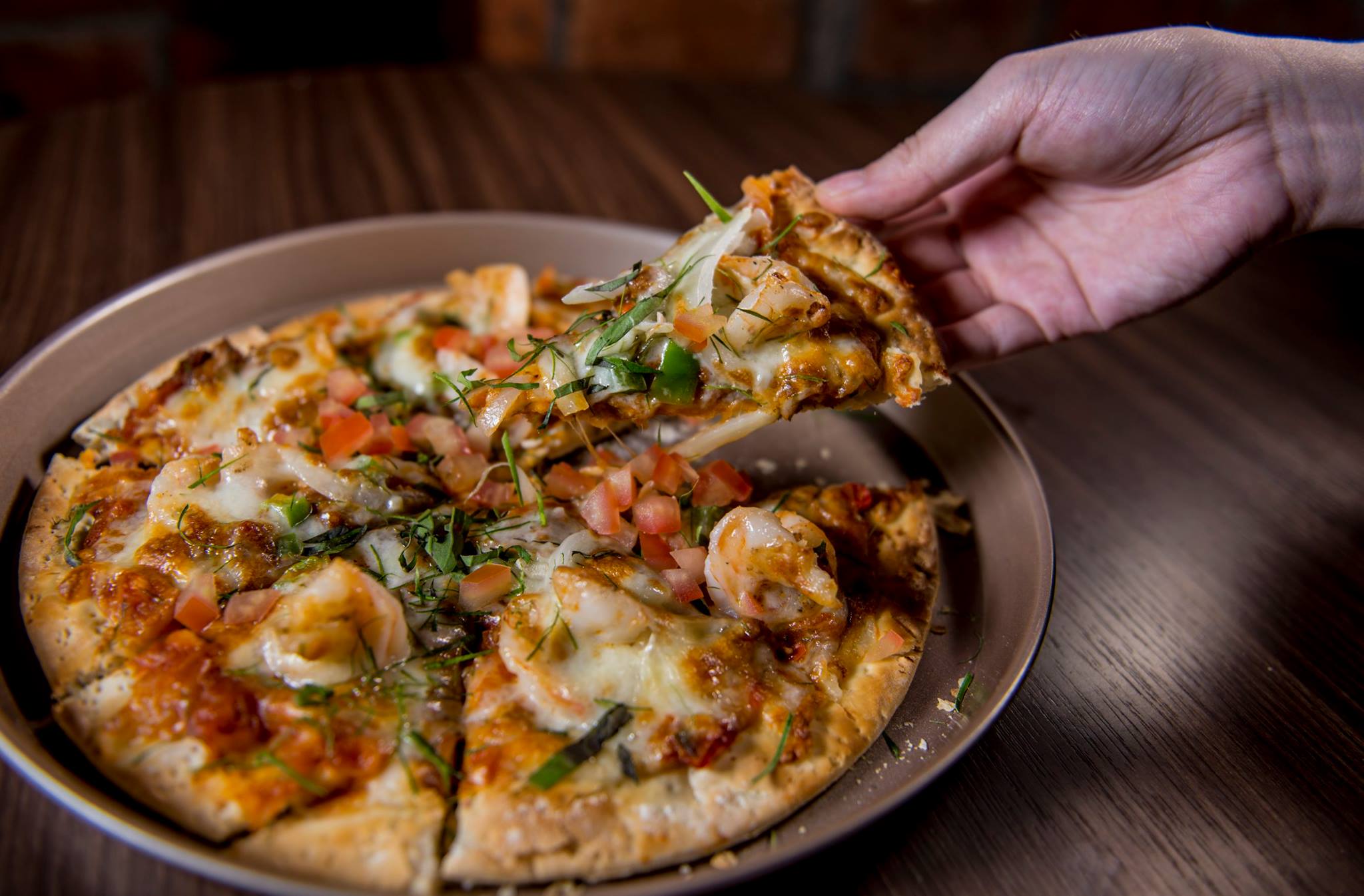 Tom Yum Goong Spicy Beef &Shrimp Pizza